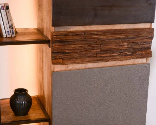 Meuble De Rangement Contemporain 1 Porte 2 Tiroirs 3 étagères "Mezzo" – Image 3