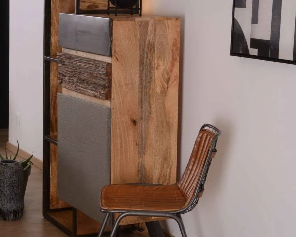 Meuble De Rangement Contemporain 1 Porte 2 Tiroirs 3 étagères "Mezzo" – Image 4