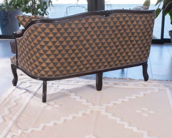 Banquette Néo-classique 2 Personnes Tissu Et Bois Massif "Legacy" – Image 4