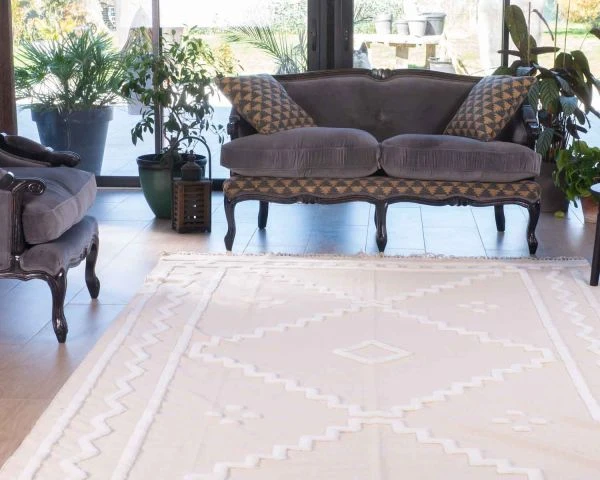 Banquette Néo-classique 2 Personnes Tissu Et Bois Massif "Legacy" – Image 8