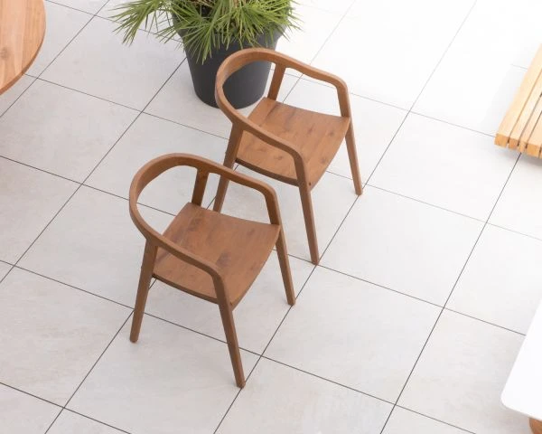 Chaise De Repas En Teck Design Esprit Retro "Juan" – Image 9