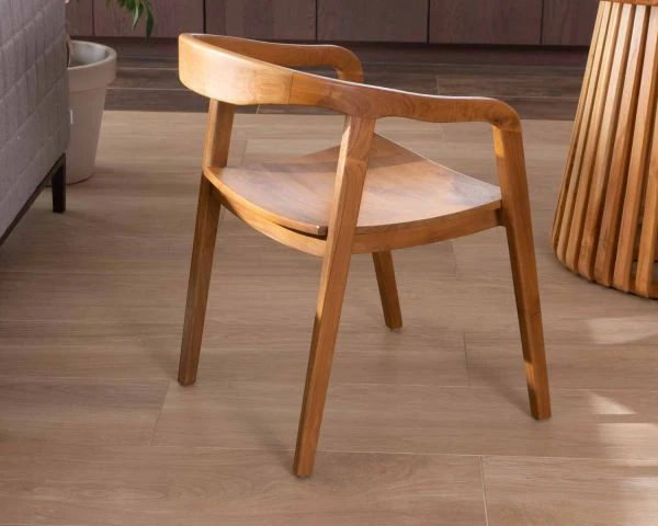 Chaise De Repas En Teck Design Esprit Retro "Juan" – Image 6