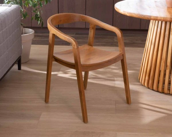 Chaise De Repas En Teck Design Esprit Retro "Juan" – Image 8