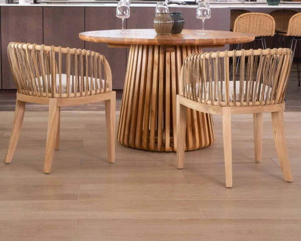 Chaise De Jardin En Teck Et Rotin "Wilma" – Image 7