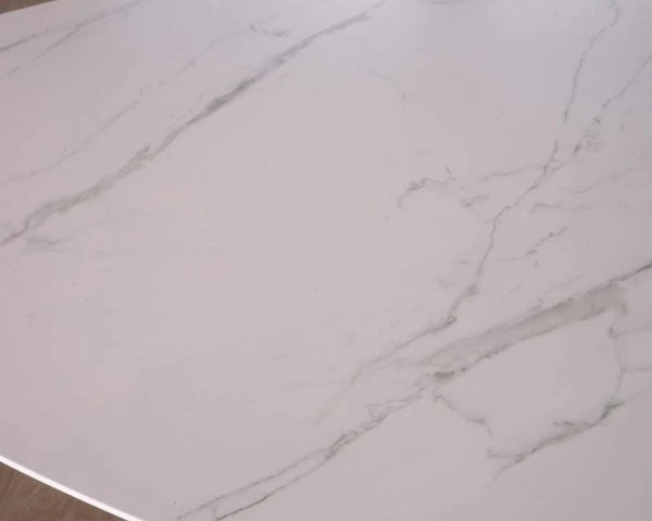 Table Elliptique Blanche 260 Cm En Céramique Et Pieds Aluminium 3D "Chinon" – Image 4