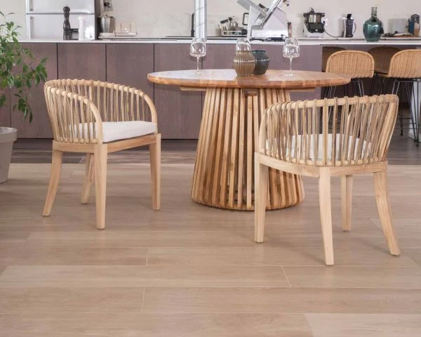 Chaise De Jardin En Teck Et Rotin "Wilma" – Image 8