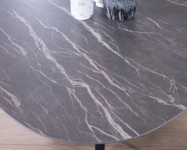 Table Design Noire Forme Elliptique En Céramique Et Pieds 3D "Chinon" 260 Cm – Image 6