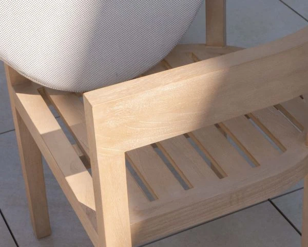 Chaise De Repas Extérieure Haut De Gamme En Teck "Blois" – Image 5