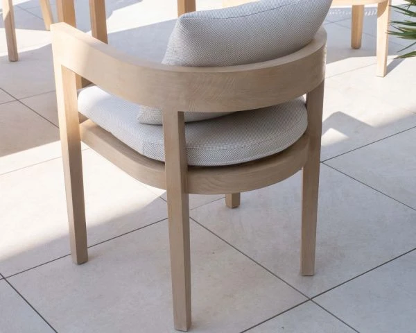 Chaise De Repas Extérieure Haut De Gamme En Teck "Blois" – Image 2