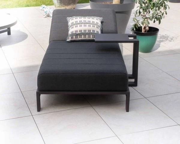 Table D'appoint Design En Aluminium Gris Anthracite "Lazy Beach" – Image 3