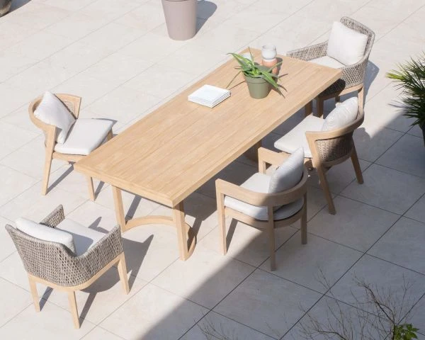 Chaise De Repas Extérieure Haut De Gamme En Teck "Blois" – Image 6