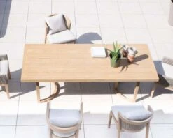 Grande Table De Repas Extérieure En Teck "Blois" 240 Cm