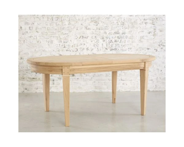 Table Ovale En Chêne Massif Avec Allonges "Artisan"