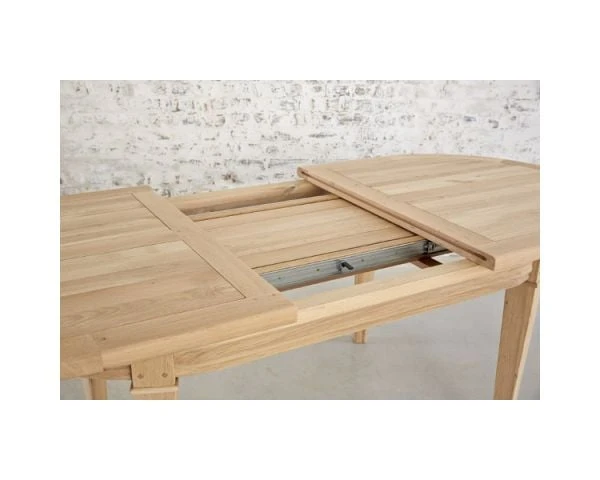 Table Ovale En Chêne Massif Avec Allonges "Artisan" – Image 3