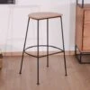 Tabouret De Bar Métal Et Bois "Caractère"