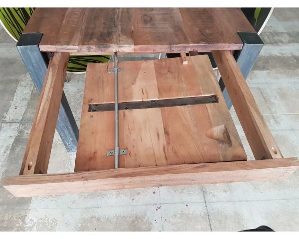 Table De Repas 180 Cm Avec Allonges "Urban Métal" – Image 4