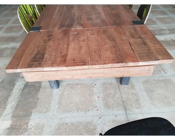 Table De Repas 180 Cm Avec Allonges "Urban Métal" – Image 6