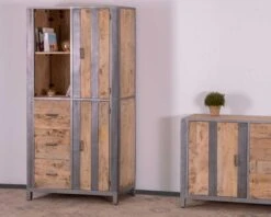 Bibliothèque Multi Rangements En Bois Et Métal Style Industriel "Graf"