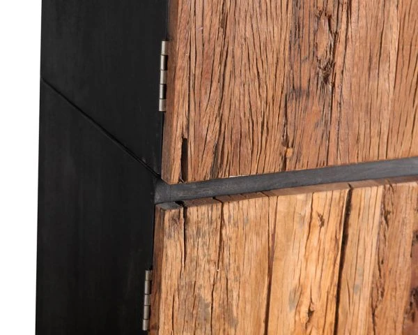 Buffet Style Rétro Acacia Avec Vitrine "Cachou Chic" – Image 5