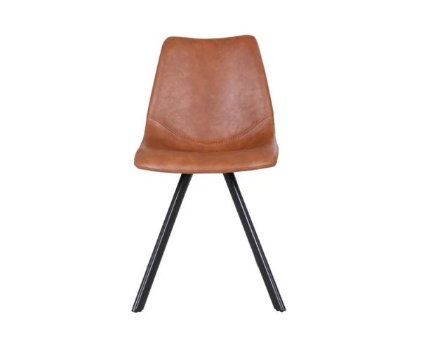 Chaise Ultra Design Scandinave Coloris Cognac Et Noir "Loin"