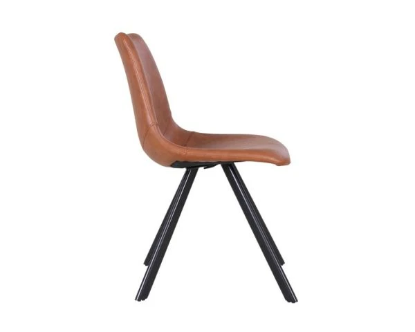 Chaise Ultra Design Scandinave Coloris Cognac Et Noir "Loin" – Image 2