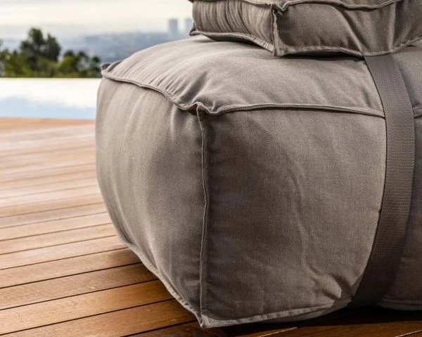 Matelas Bain De Soleil Minimaliste Et Moelleux Tissu Gris "Escale" – Image 4