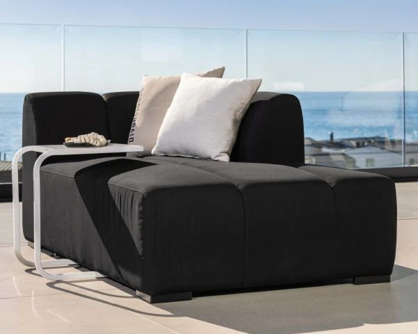 Canapé D'angle Spécial Extérieur Tissu Gris Foncé Haut De Gamme "Terrasse" – Image 8