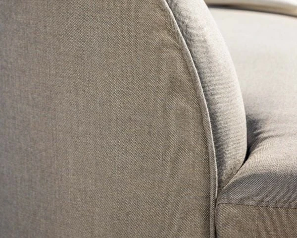 Canapé D'extérieur Design Incurvé Original Tissu Sunbrella Gris Clair "Kacang" – Image 6