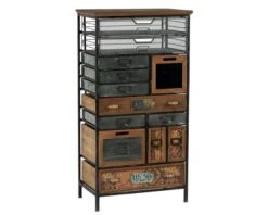 Armoire Décorative 13 Tiroirs "Mélimélo Indus" 112 Cm