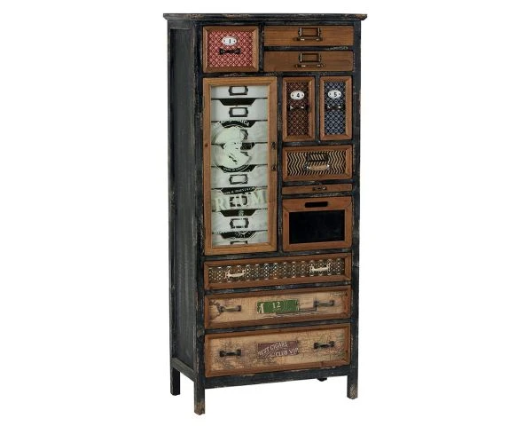 Armoire Décorative à Tiroirs "Mélimélo Indus" 135cm