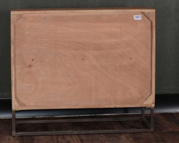 Bahut 2 Portes Bois Massif Et Métal En 88 Cm "Manhattan" – Image 5