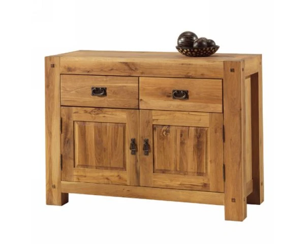 Buffet En Chêne Massif Huilé Et Métal Collection "Lodge Casita"