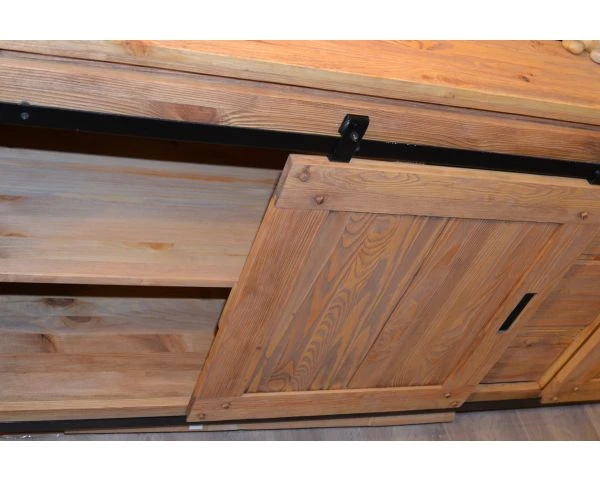 Bahut Industriel 3 Tiroirs Et Porte Coulissante "Lugano" – Image 4