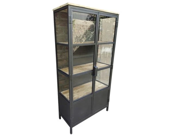 Bibliothèque Factory En Métal Gris Indus Et étagères En Bois "Downtoun" – Image 5