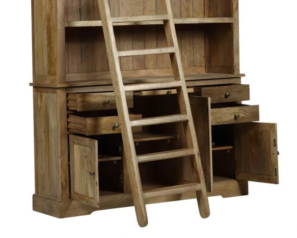 Bibliothèque En Bois Massif Avec échelle Style Classique Chic "Legacy" – Image 6