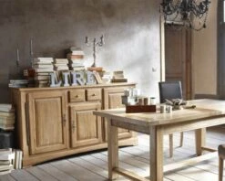 Buffet En ChĂŞne Massif Style Traditionnel 3 Portes 2 Tiroirs "Antique"