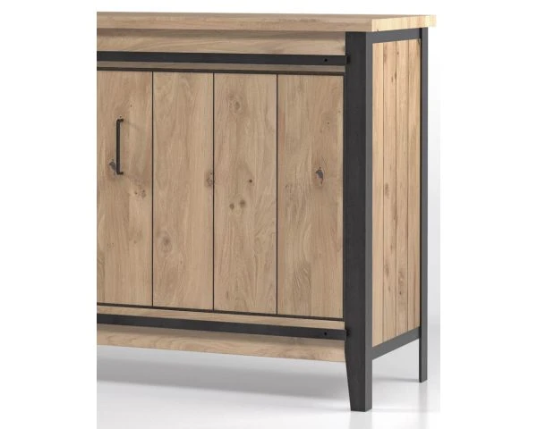 Buffet Industriel Multi Rangements Métal Gris Foncé Et Bois "Breeze" – Image 4