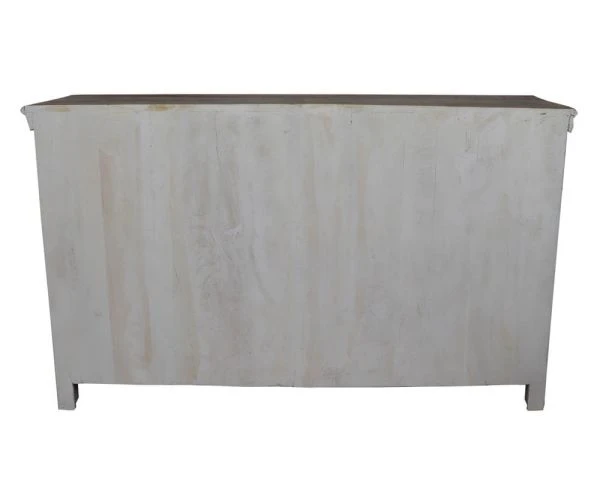 Buffet Indien En Bois Massif 3 Portes Et 3 Tiroirs Sculptés "Utopia" – Image 10