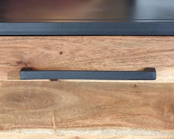 Buffet Bas Industriel Métal Et Bois 170cm "Garry" – Image 9