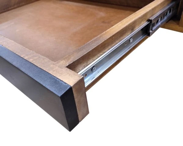 Bureau Scandinave Avec Pieds Compas Bois Et Pierre "Vintage Grey" – Image 6