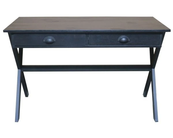 Bureau Noir En Bois Et Métal 120cm "Atelier" – Image 4