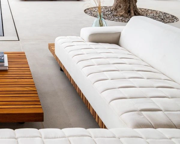 Canapé D'extérieur Avec Retour Gauche Tissu Sunbrella écru " Lombok" – Image 2