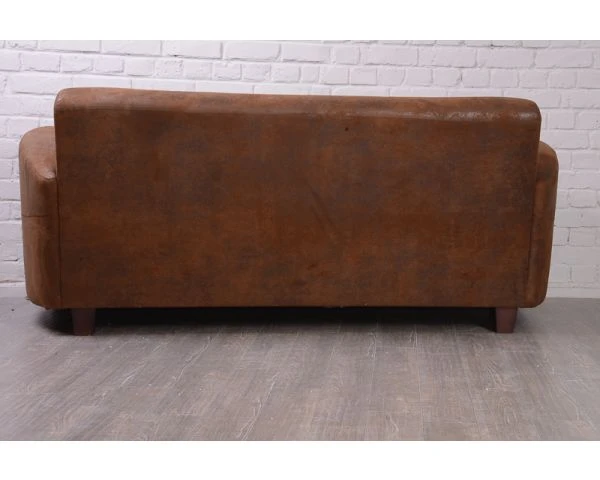 Canapé Club 1930 Aspect Vieux Cuir 3 Places "Année 30" – Image 5