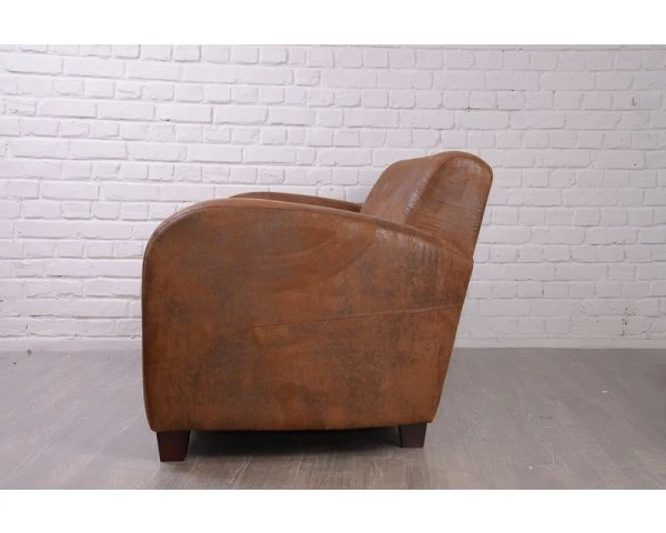 Canapé Club 1930 Aspect Vieux Cuir 3 Places "Année 30" – Image 3