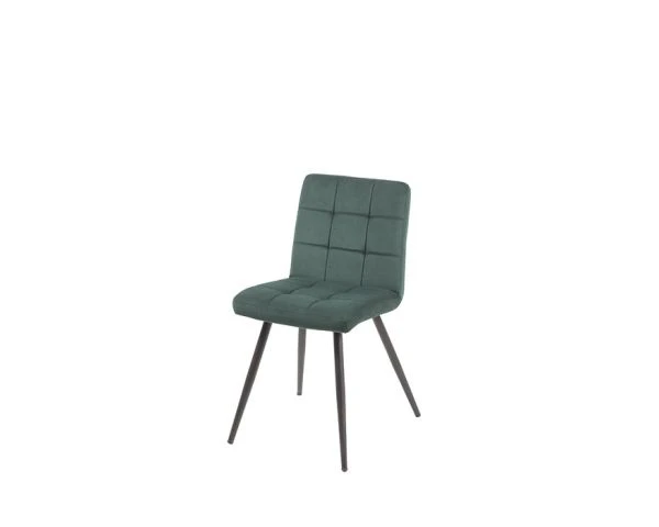 Lot De 4 Chaises Scandinaves Tissu Vert Métal Noir "Sando" Casita – Image 4