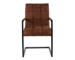 Lot De 2 Chaises Capitonnées Design Rétro Tissu Métal "Chaise Casita"