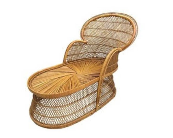 Chaise Longue Bohême En Rotin Tressé à La Main "Taipa Beach" – Image 2