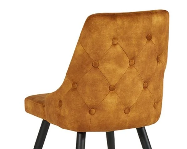 Lot De 2 Chaises Avec Dos Capitonnés Coloris Kaki "Casta" – Image 3