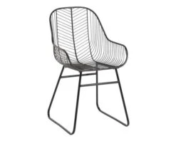 Fauteuil Ultra Design En Métal Noir "Chaise Casita"