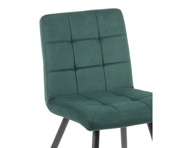 Lot De 4 Chaises Scandinaves Tissu Vert Métal Noir "Sando" Casita – Image 5